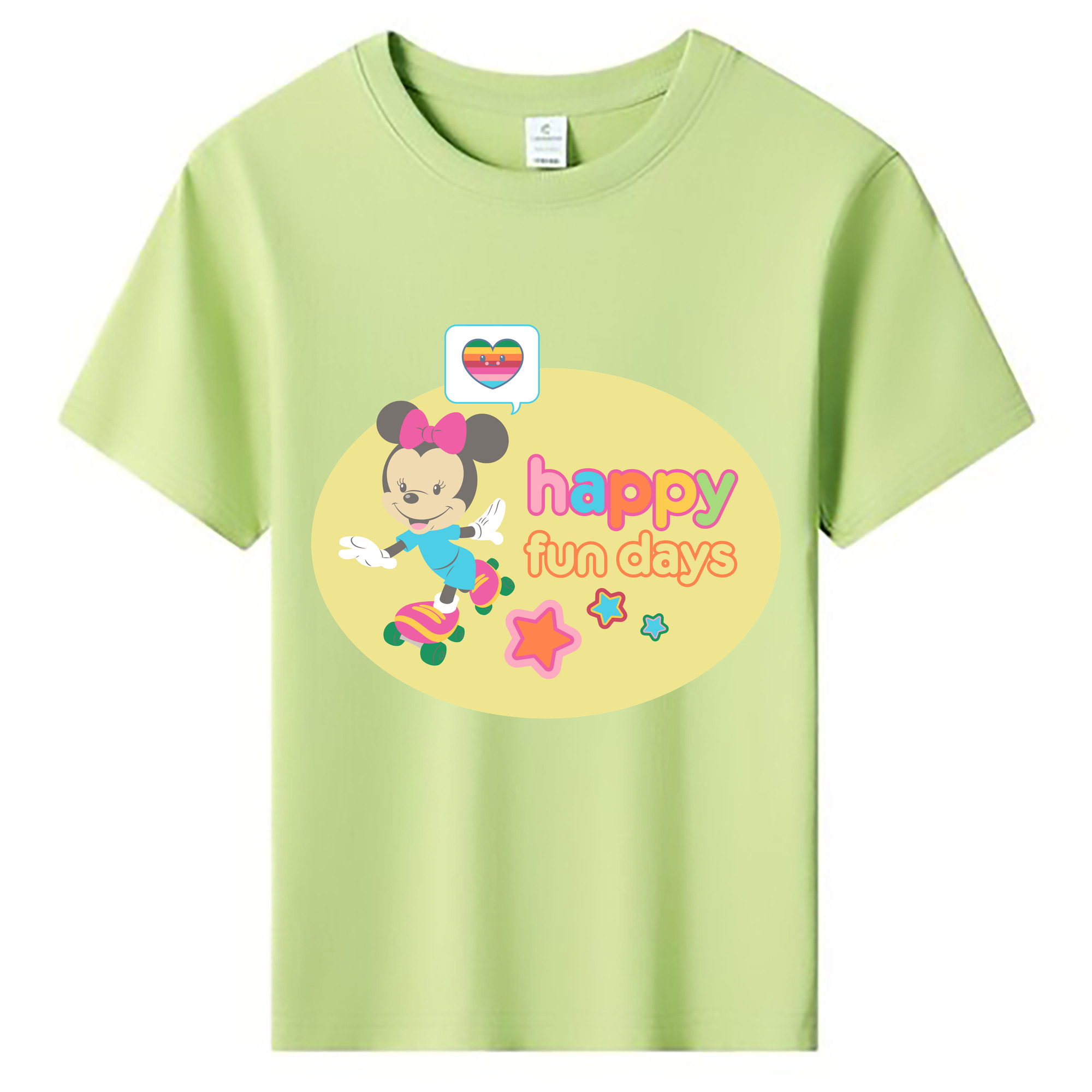 ミッキーマウス Mickey Mouse 綿100％キッズTシャツ（フロントプリント）